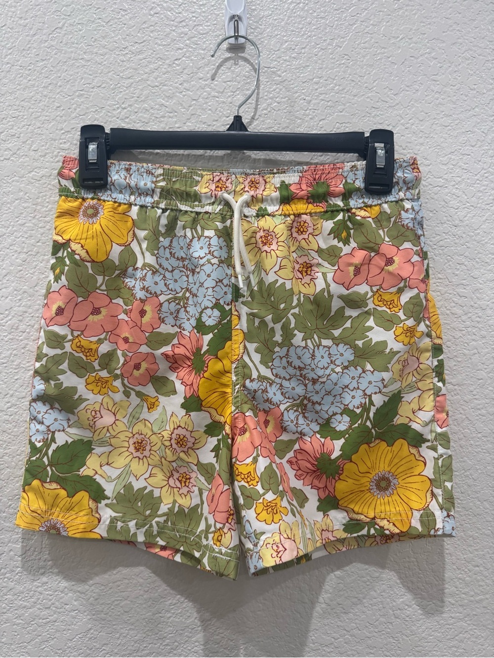 Janie and Jack Boys Floral Swim Trunks Size 12 Lined Beach Pool Vacation Shorts